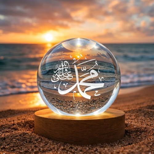 3D Islamic Calligraphy Crystal Ball Lamp