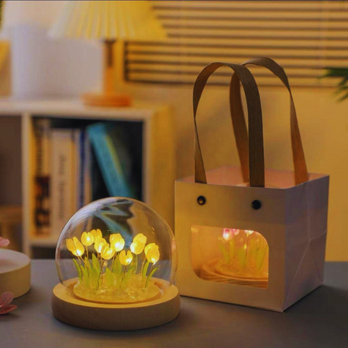 LED Tulip Crystal Dome Lamp